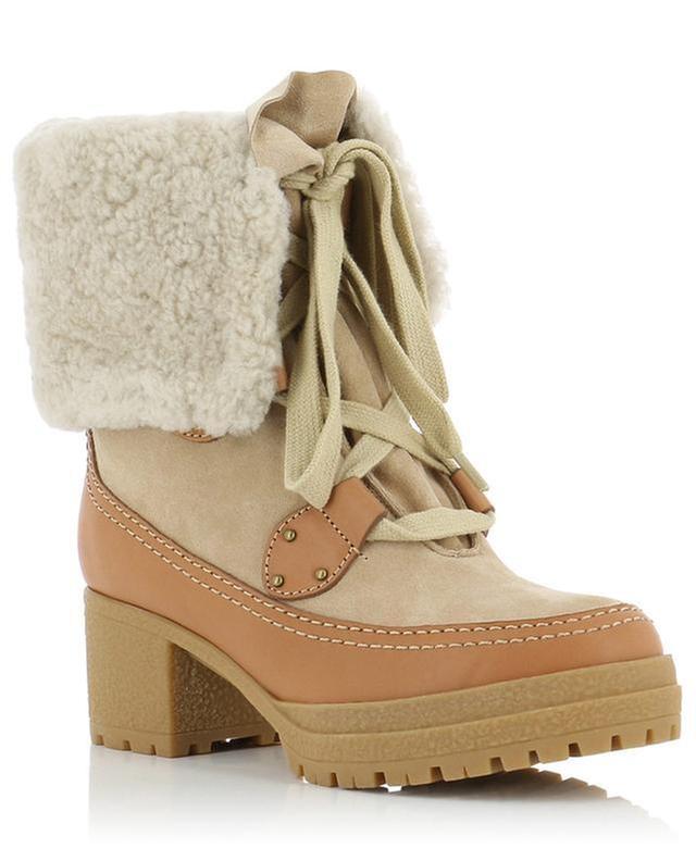 see by chloe shearling ankle boots